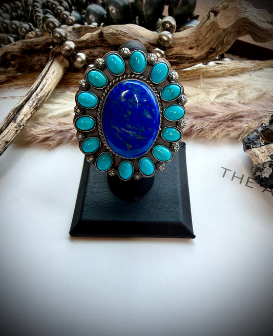 Sleeping Beauty & Lapis Sun Ring