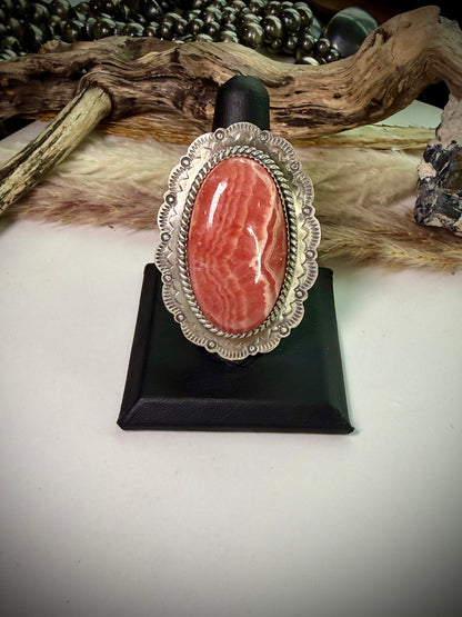 Adjustable Rhodocrosite Ring by Jeff Largo