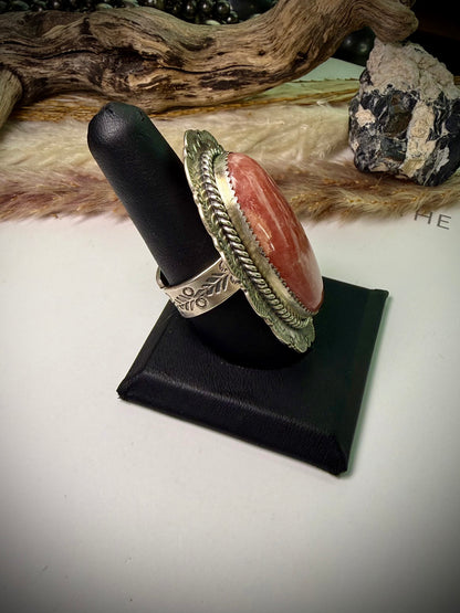 Adjustable Rhodocrosite Ring by Jeff Largo