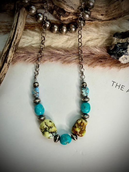 Palomino, Sonoran Rose and Golden Hills Beaded Necklace