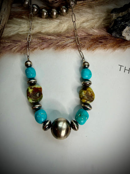 Mego's Favorite Palomino & Turquoise Necklace