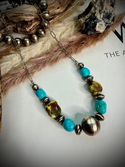 Mego's Favorite Palomino & Turquoise Necklace