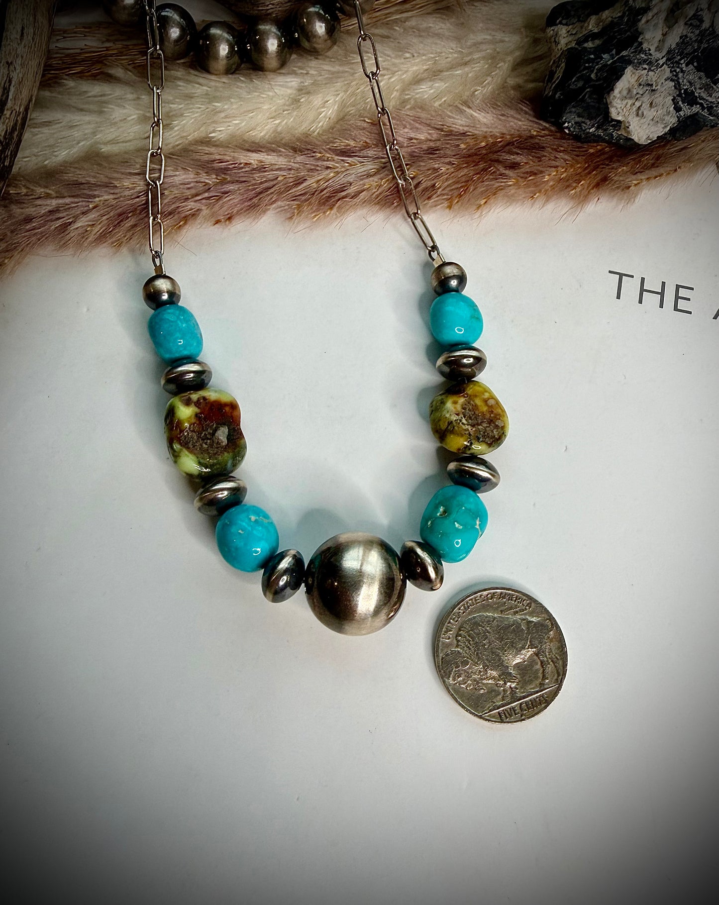Mego's Favorite Palomino & Turquoise Necklace