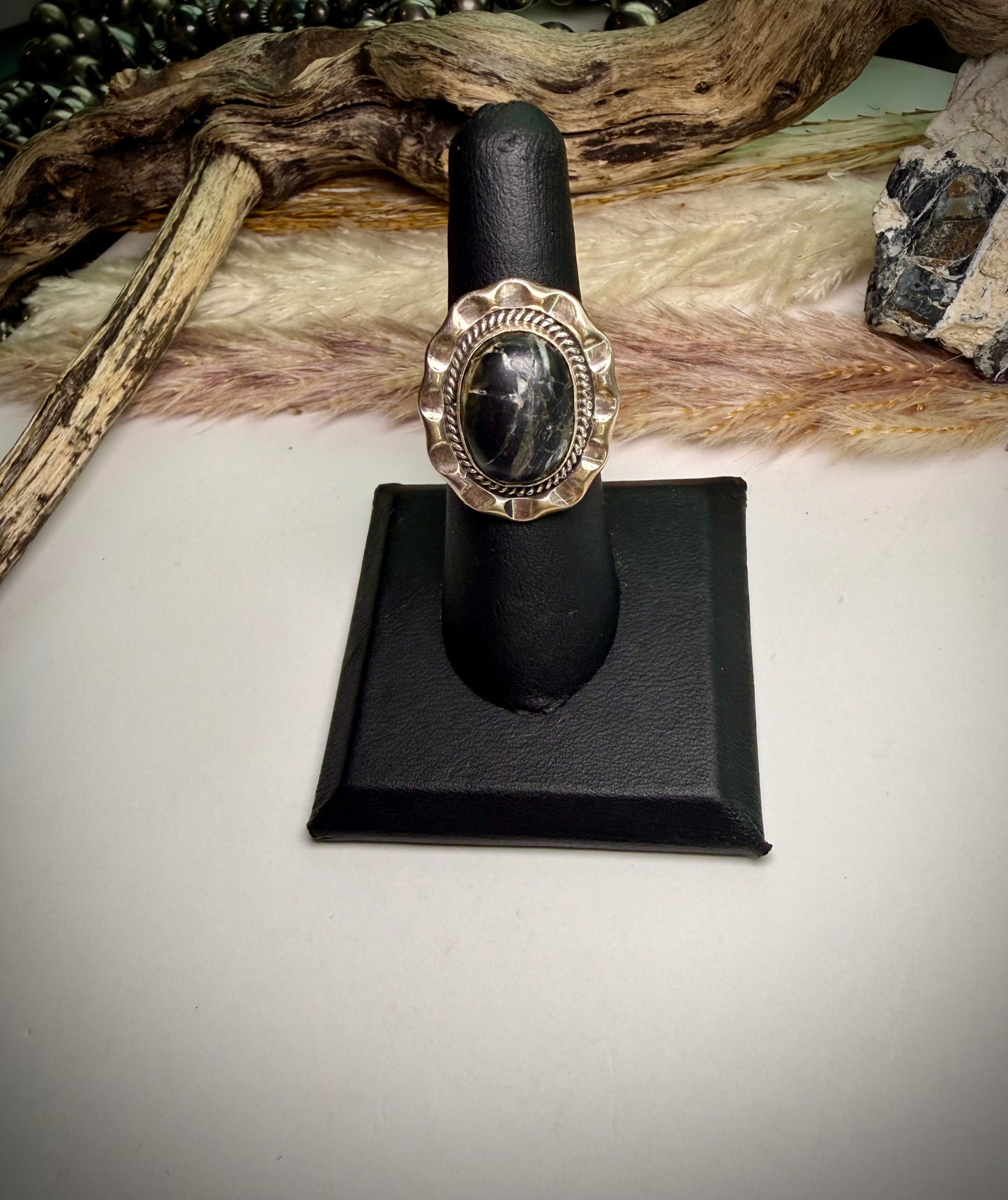 Samuel Yellowhorse White Buffalo Ring