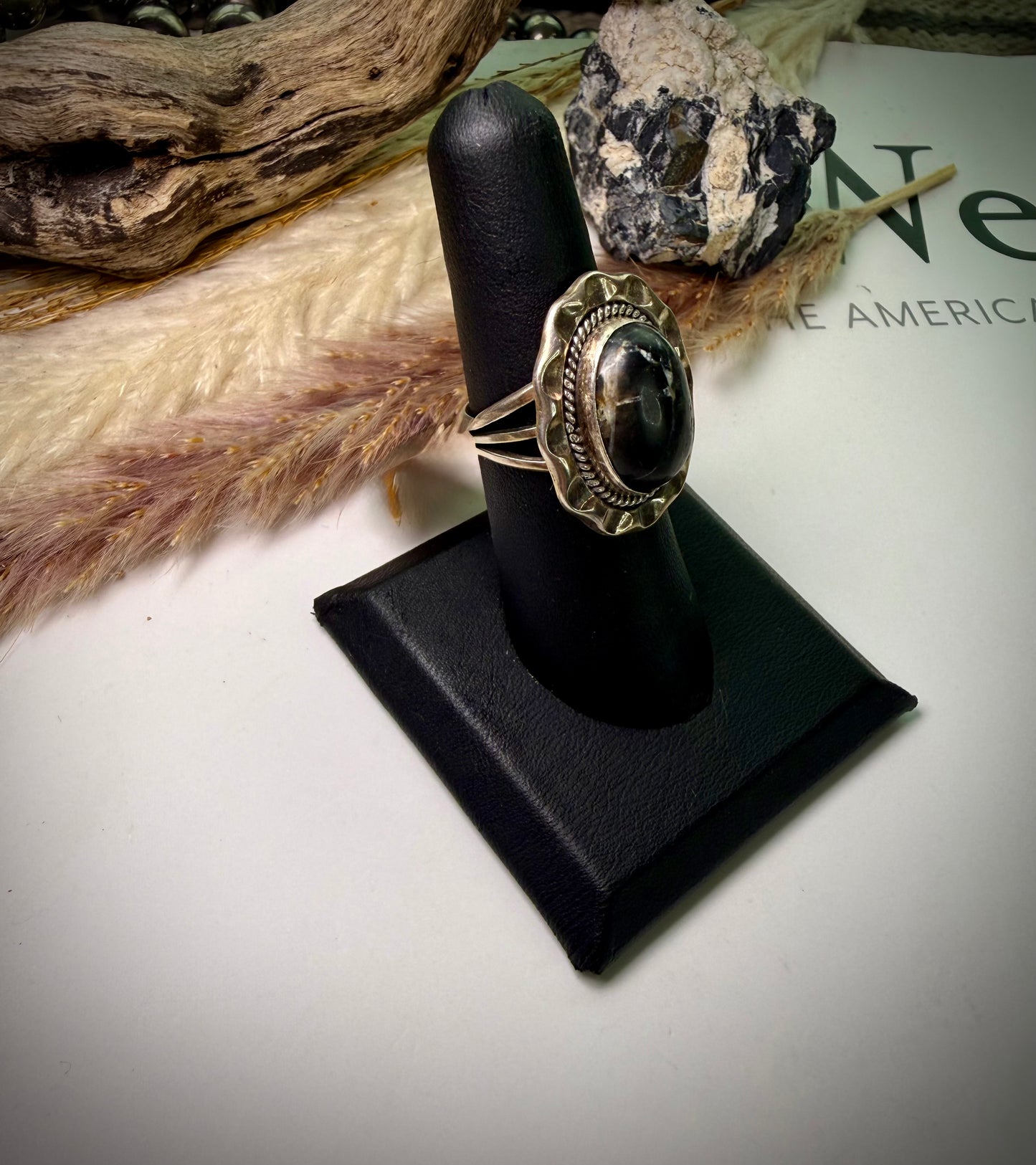 Samuel Yellowhorse White Buffalo Ring