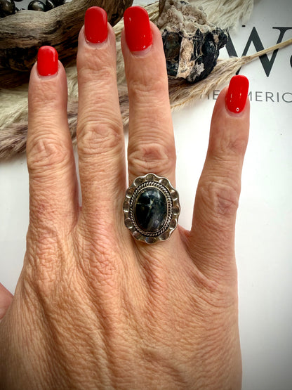 Samuel Yellowhorse White Buffalo Ring
