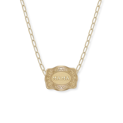 SpurWest Original Mini Buckle Necklace- Gold Mama