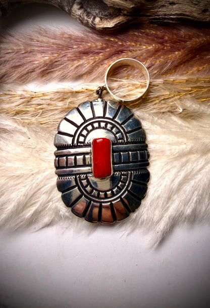 TR Singer Red Coral Pendant