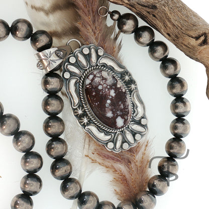 Earth and Silver Wave Pendant