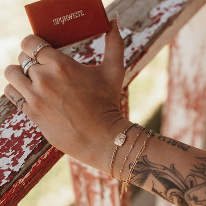 SpurWest Ultra Mini Buckle Bracelets- Silver