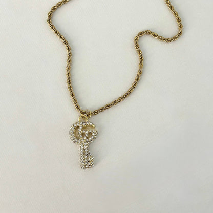 Repurposed Vintage GG Key Necklace