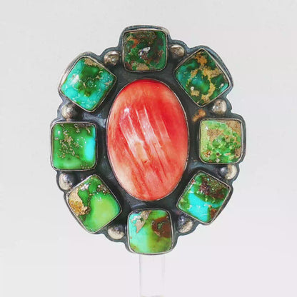 Red Spiny & Sonoran Gold Ring- Adjustable