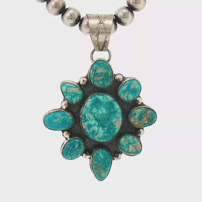Lyle Piaso Fox Turquoise Cluster Pendant