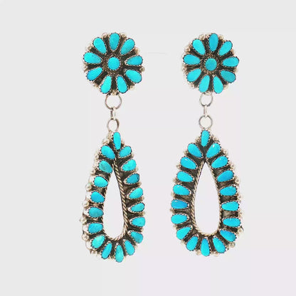Flower Cluster Dangle Earrings
