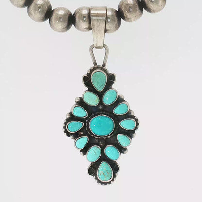Sheila Becenti Campitos Turquoise Pendant