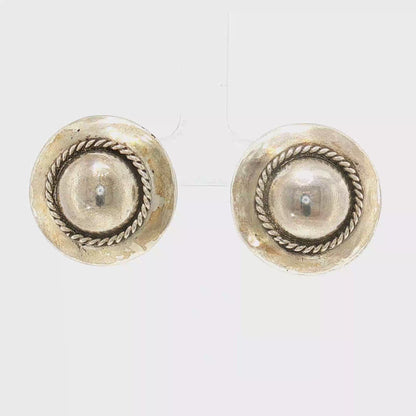 Federico Silver Concho Earring