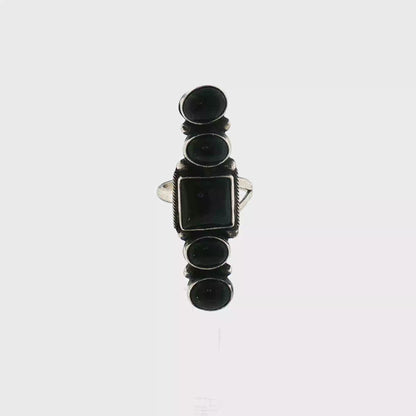 Danny Henio Black Onyx Ring- Adjustable
