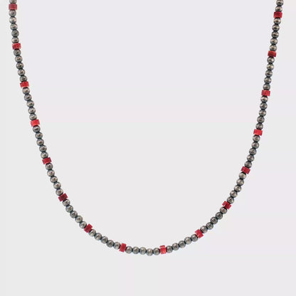 Red Spiny and 4mm Pearl Necklace