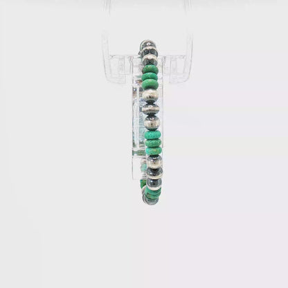 Pearl & Turquoise Stretch Bracelet