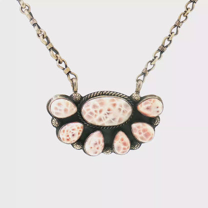 Pink Natrolite Necklace by Jeff Largo