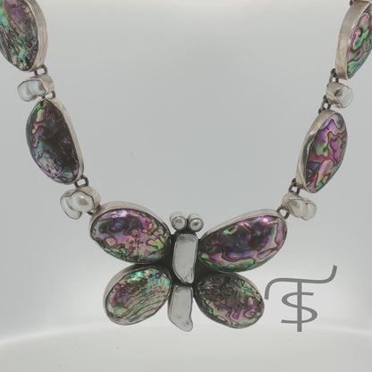 Federico Abalone Butterfly Necklace