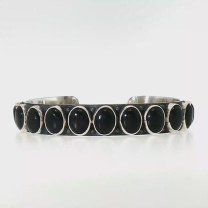 Federico Black Onyx Single Row Bracelet- Medium "North to South"