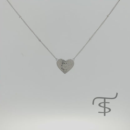 SpurWest Audrey Heart Necklace, Silver