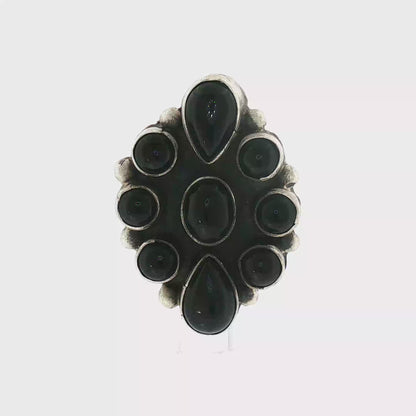 Ella Peter Black Onyx Cluster Ring- 9