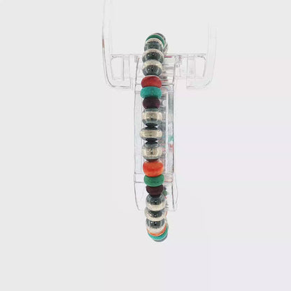 Sterling Pearl Stretch Bracelet with Spiny & Turquoise