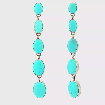 E Richards Turquoise Dangle Earrings