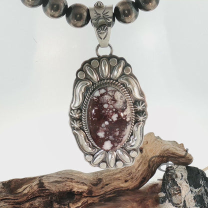 Earth and Silver Wave Pendant