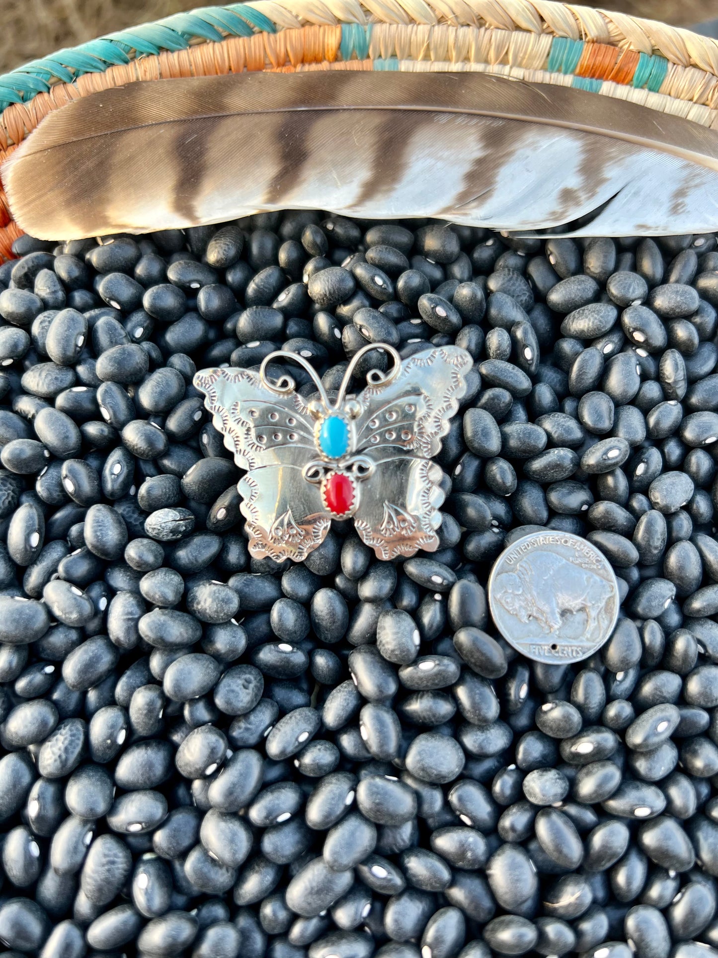 Nickel Butterfly Pin